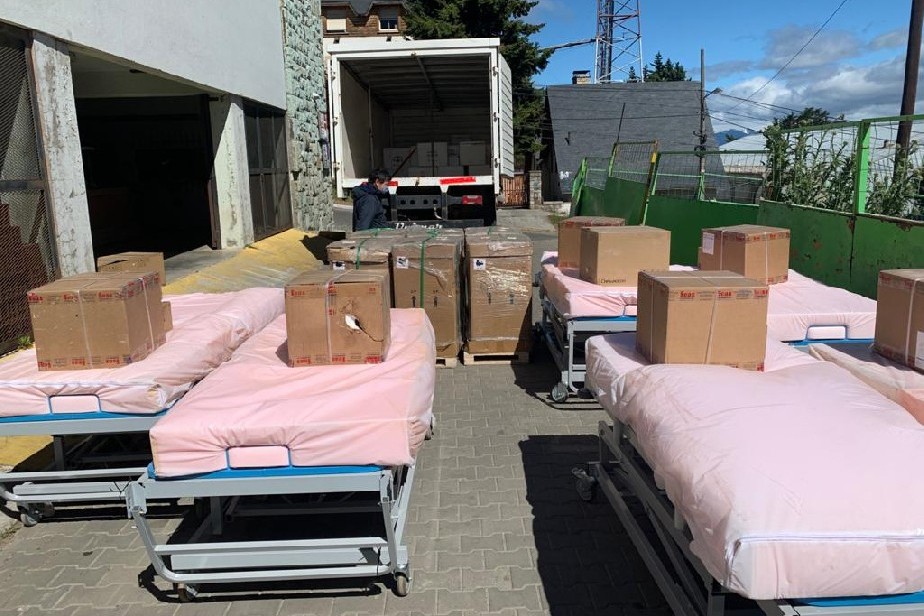 Llegaron a Bariloche las camas que amplan la capacidad de terapia intensiva